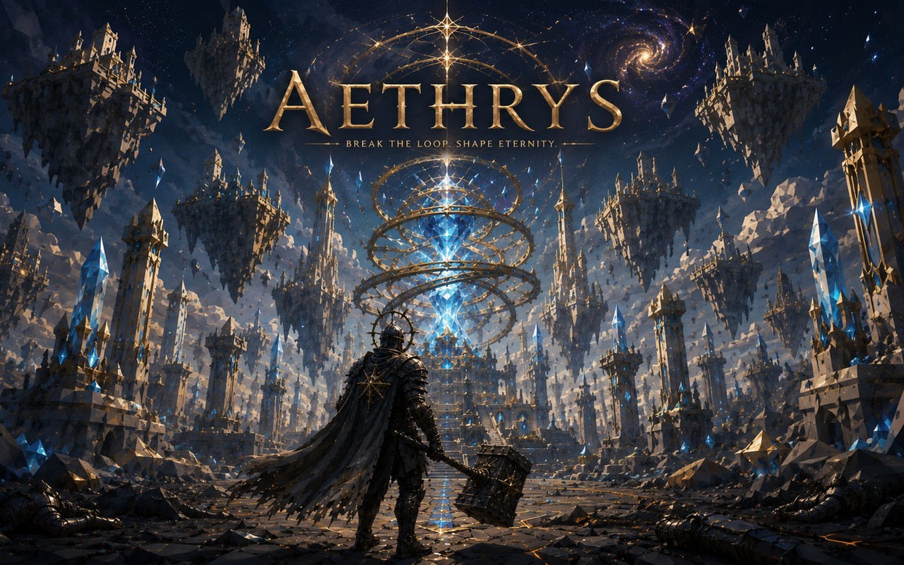 AI-generated key art of Aethrys